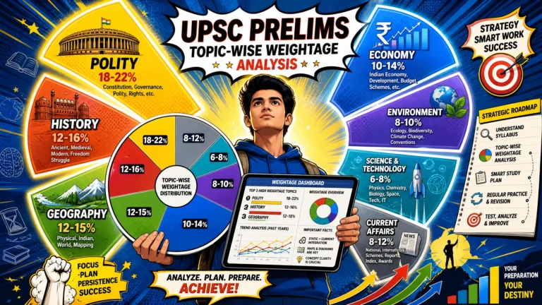 UPSC Prelims Topic Wise Weightage 2026 Analysis for Smart Exam Preparation